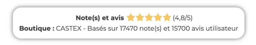 Note avis clients Castex
