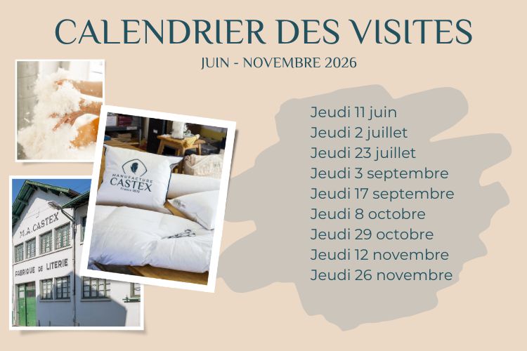 Visite d'atelier Manufacture Castex 2ème semestre 2026